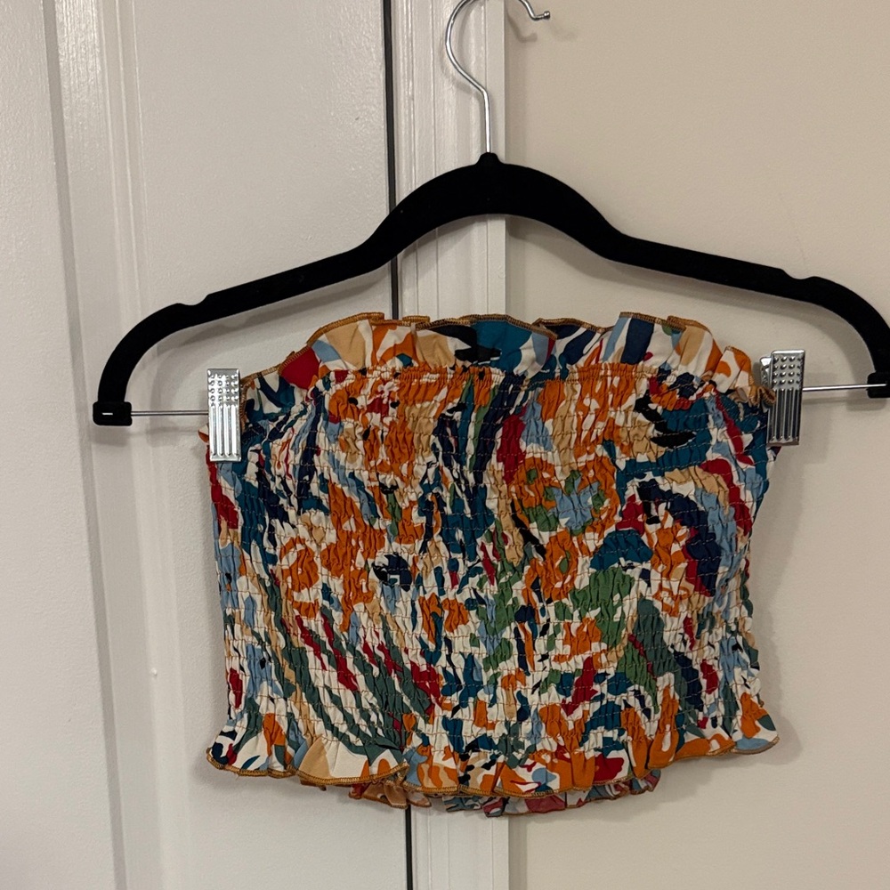 South Moon Under Multicolor Smocked Crop Top